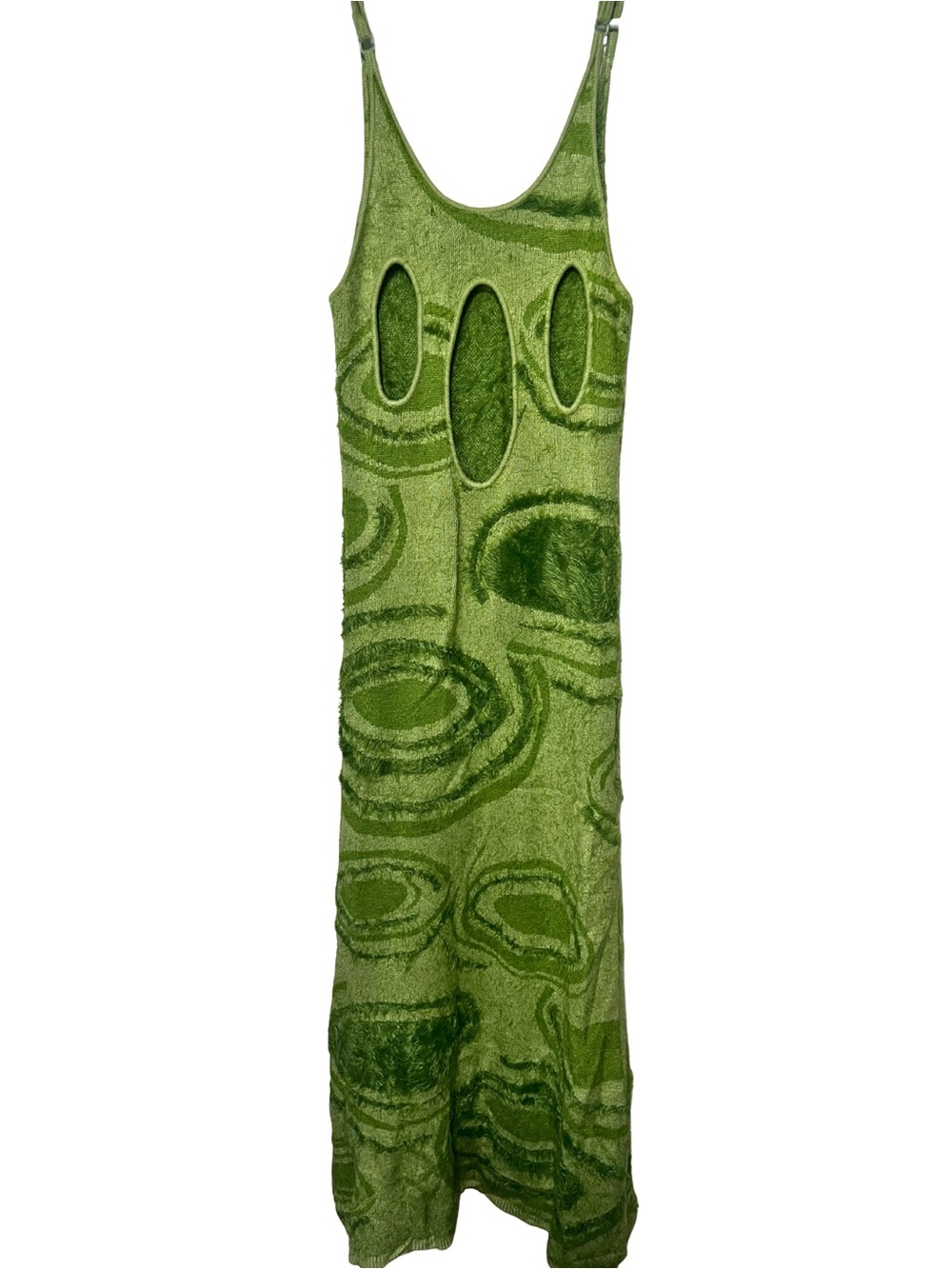 House of Sunny Green Abstract Pattern Maxi Slip Dress - Picture 3 of 4